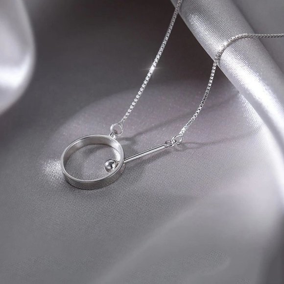 *NEW 925 Sterling Silver Circle Bead Necklace - Picture 5 of 7